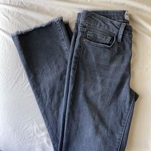Free people jeans distressed fray size 25